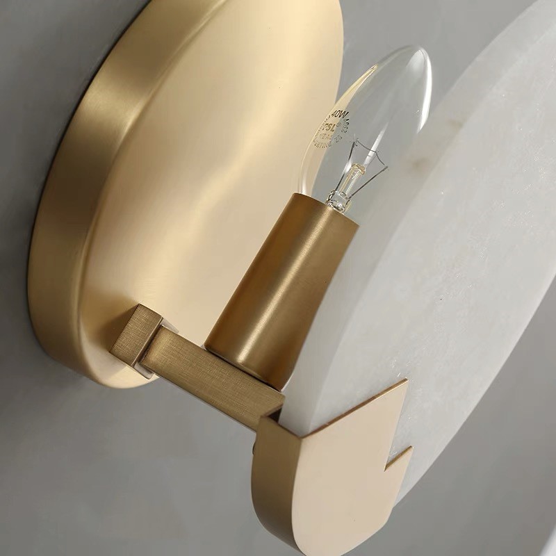 Pure Copper Marble Wall Lamp