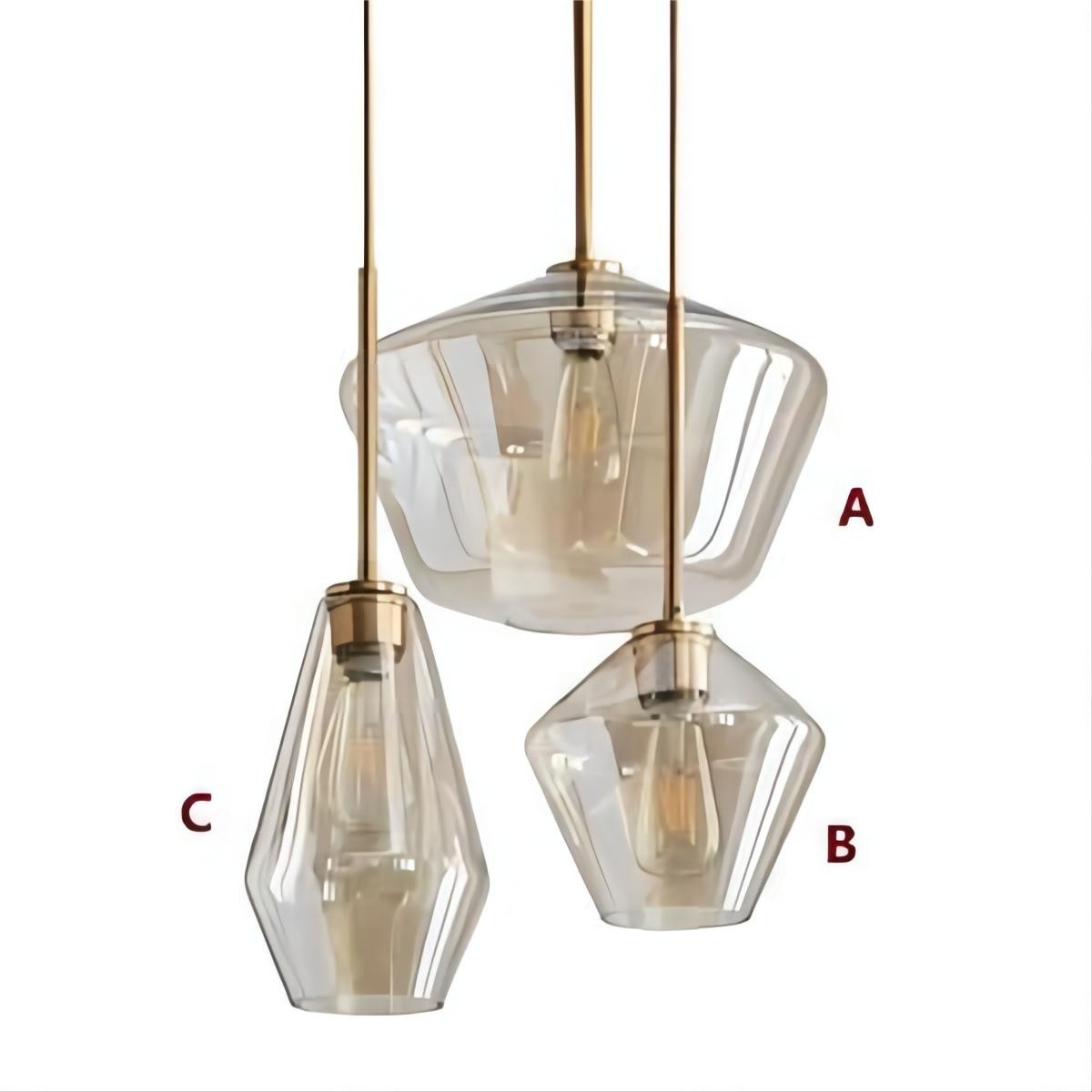 Geometric Glass Pendant Light