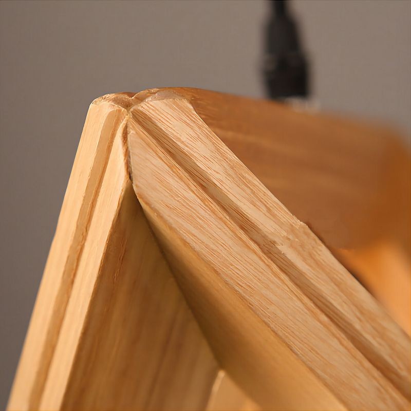 MOJLIFE Geometric Wood Pendant Lamp