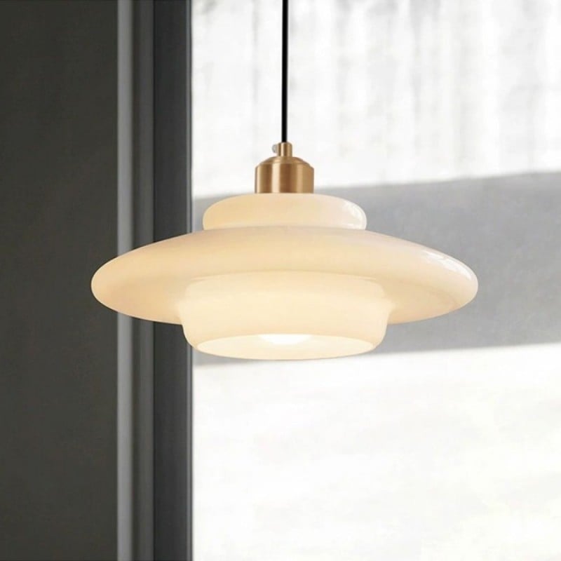 Art Deco Opal Glass Pendant Light S45