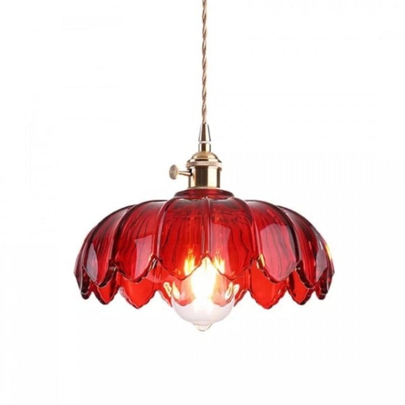 Retro Rustic Petal Buds Glass Pendant Lamp S40