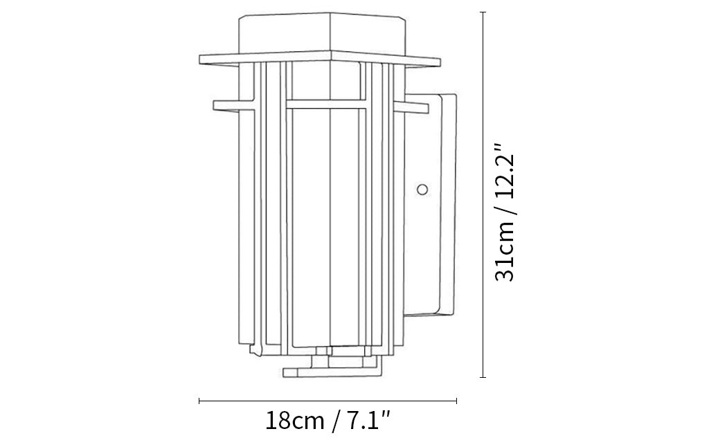Glass Linden Outdoor Wall Lamp