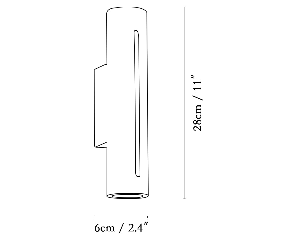 Cylindrical Travertine Wall Lamp