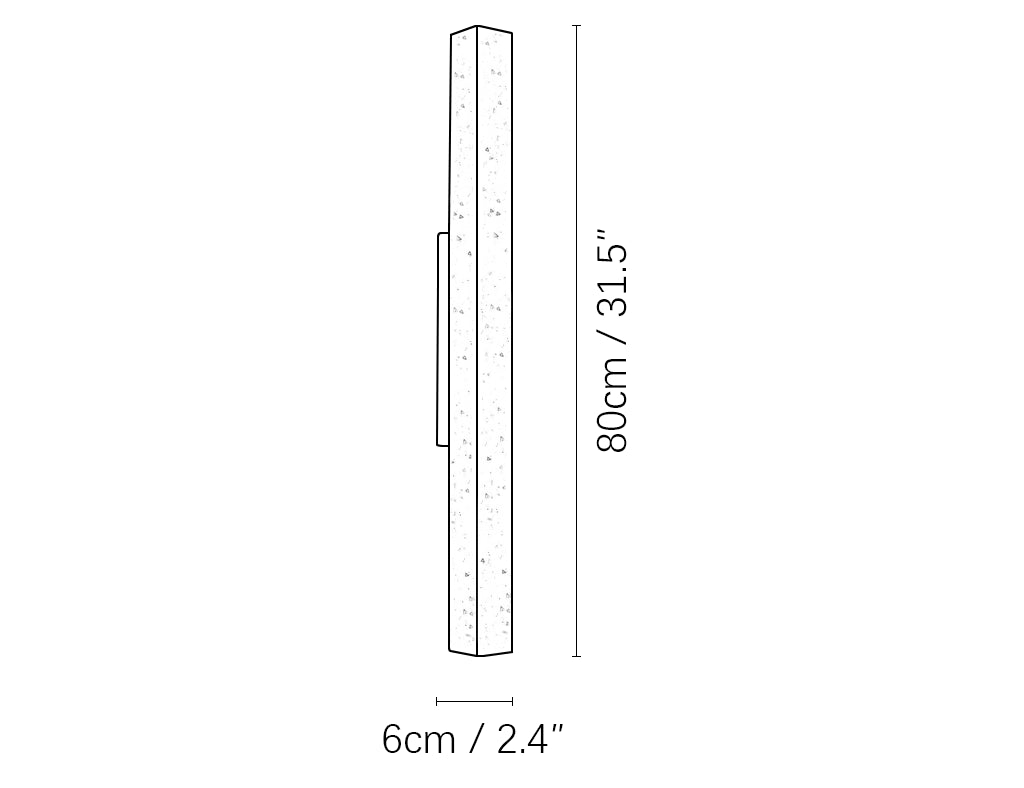 Column Travertine Wall Light