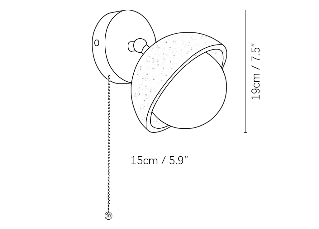 Globe Travertine Pecherna Wall Sconce