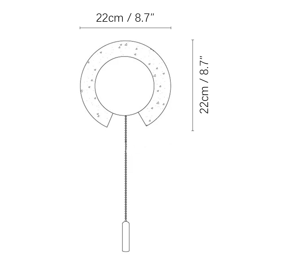 Travertine Round Solclip Wall Light