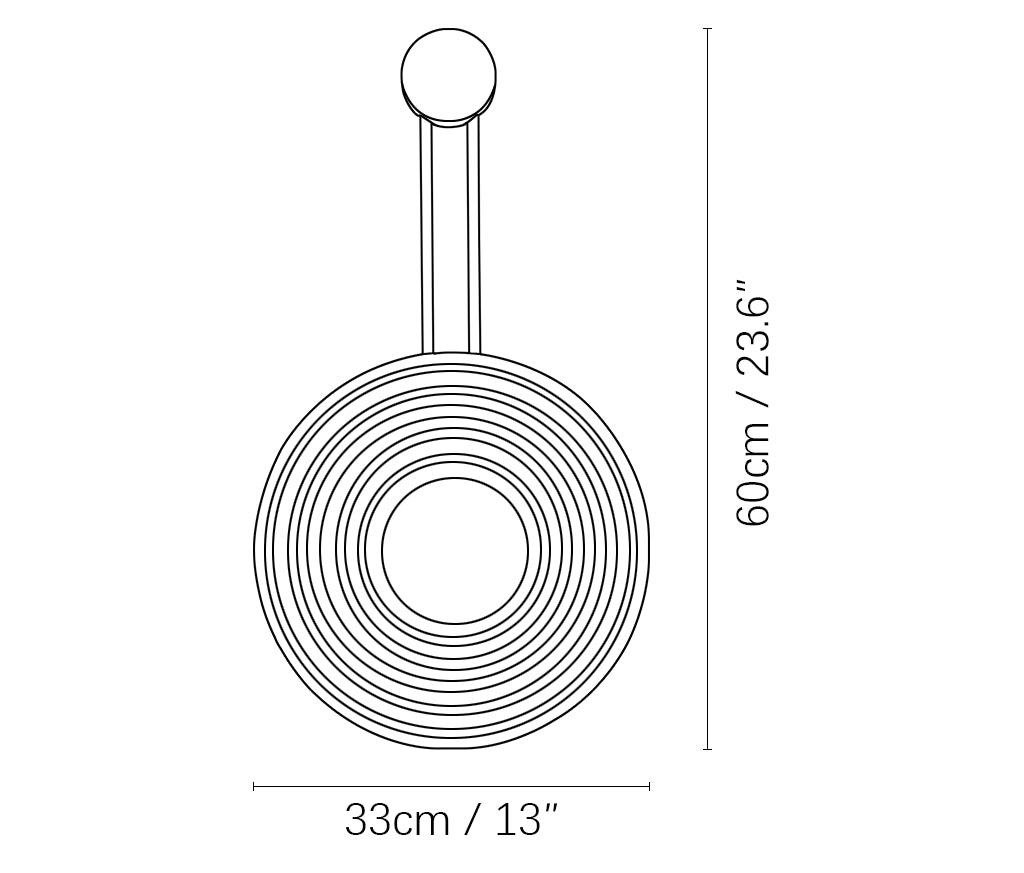 Round Travertine Growth Ring Wall Lamp