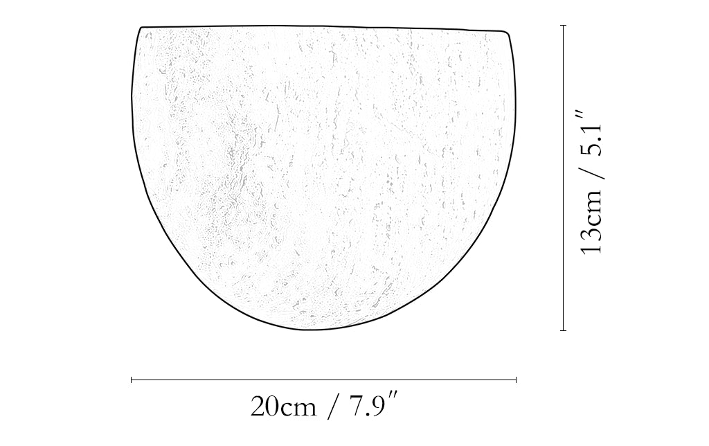 Arc Bowl Travertine Wall Lamp