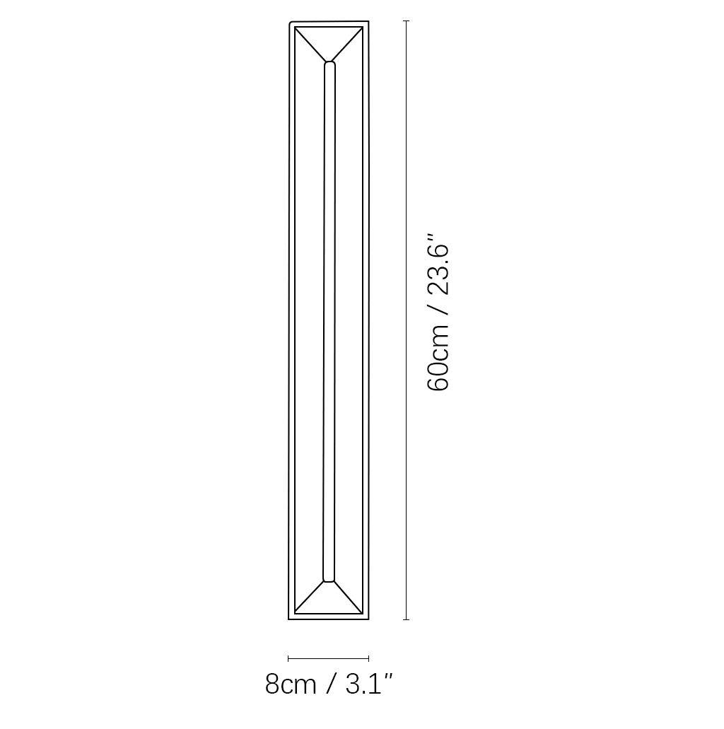 Rectangle Solace Travertine Beam Wall Light
