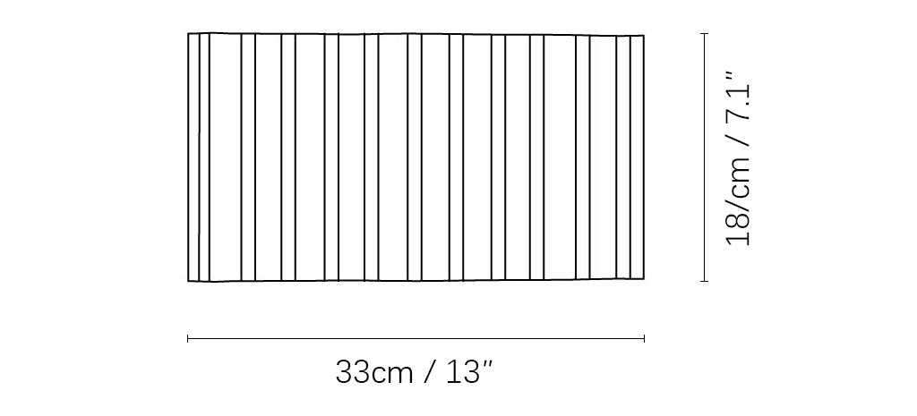 Rectangle Grille Travertine Wall Lamp