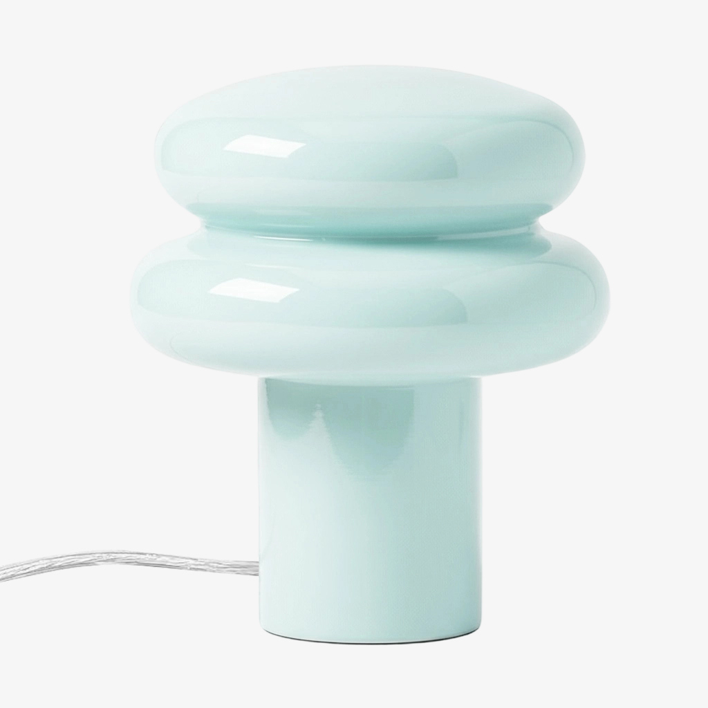 Light blue Orra opal glass table lamp