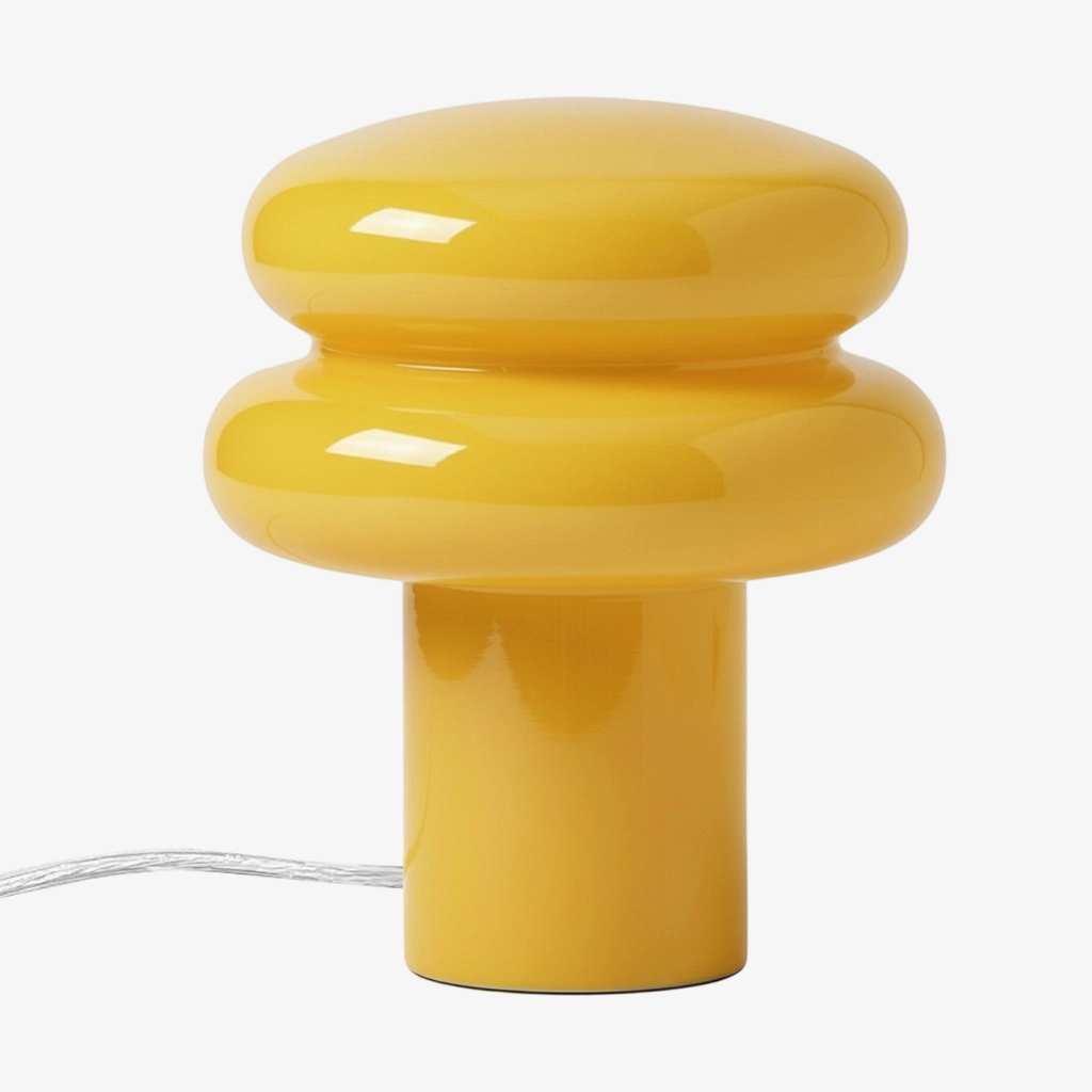 Mustard yellow Orra opal glass table lamp