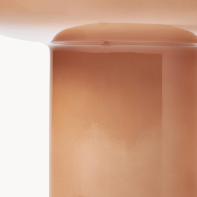 Close-up of colorful opal glass lamp detail