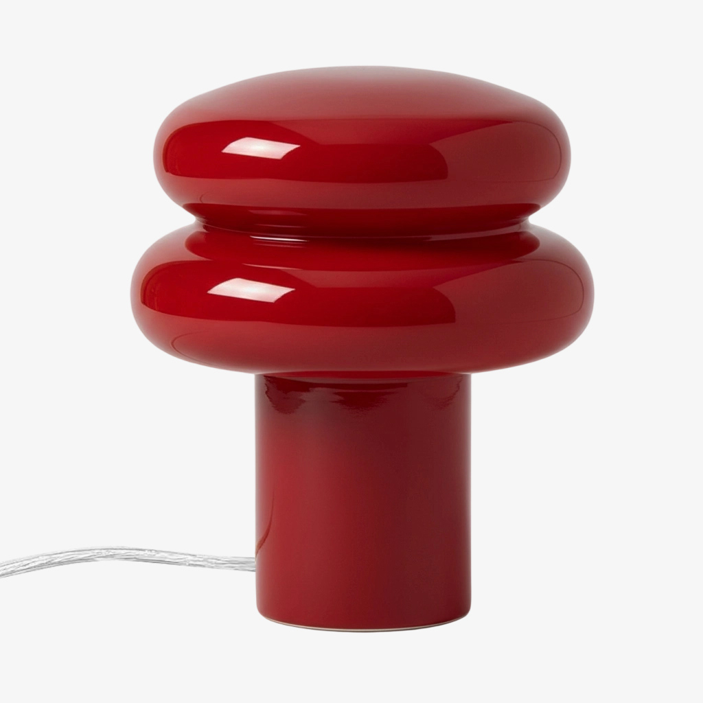 Red Orra opal glass table lamp