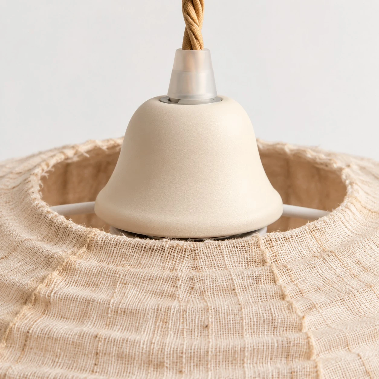 Close view of the socket holder and shade opening