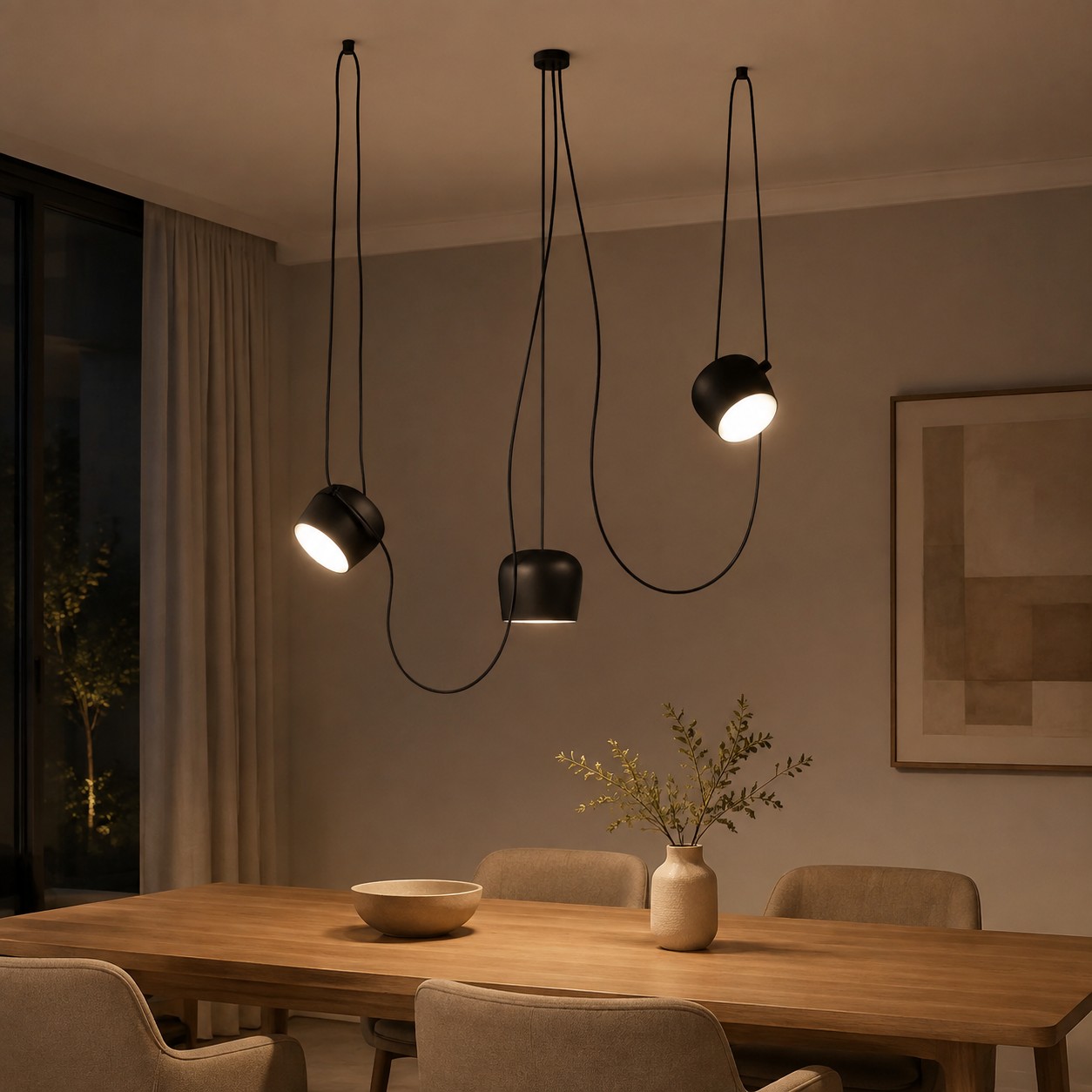 Pendelleuchte im Esszimmer