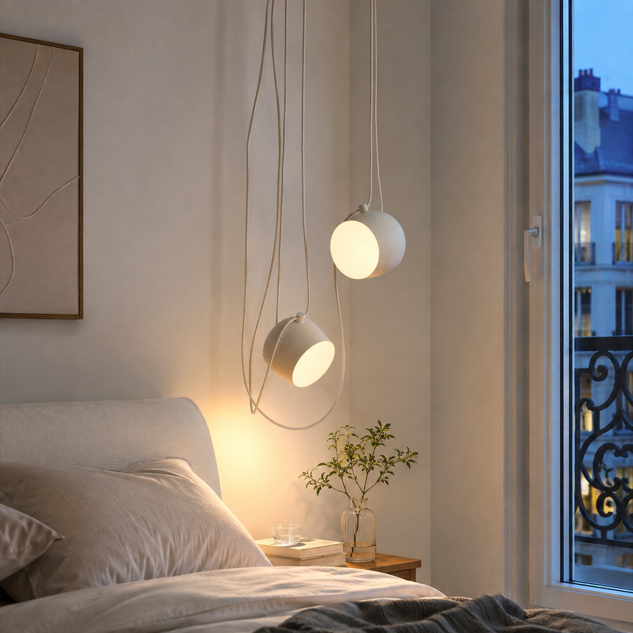 Pendelleuchte im Wohnzimmer