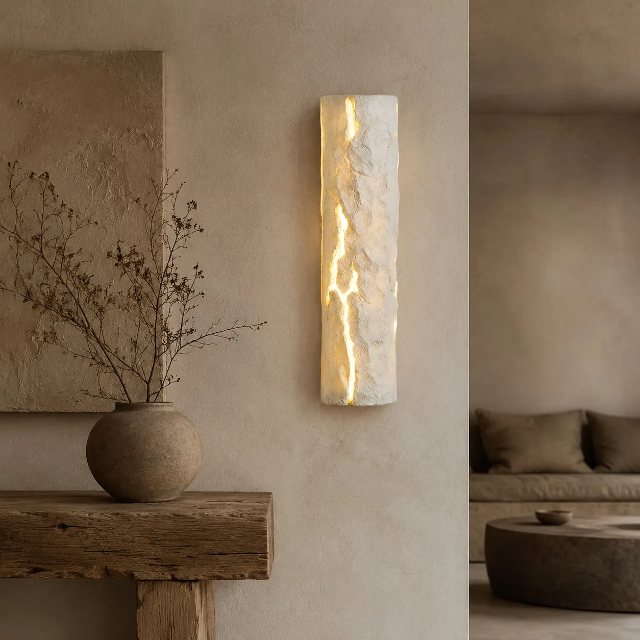 white wall light scene