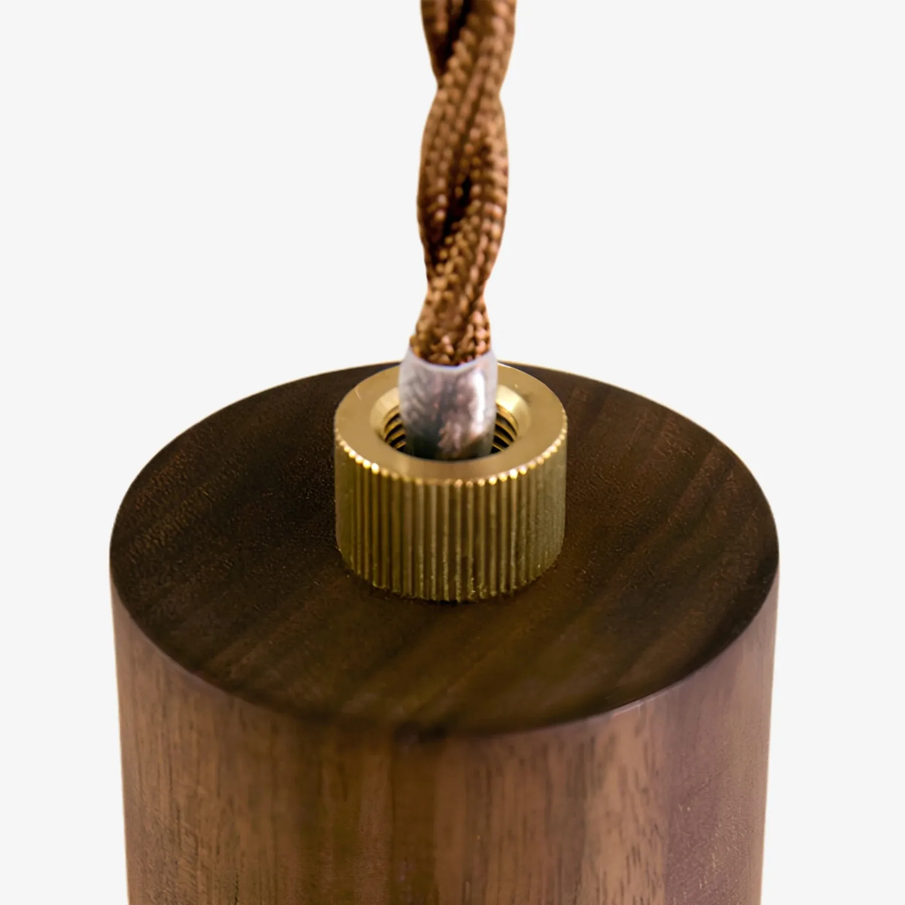 Wood socket and twisted cord detail