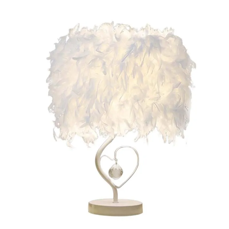 Feather Crystal Table Lamp