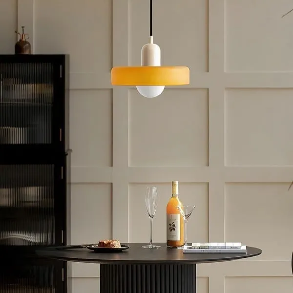 Morandi Disc Orb Glass Pendant Lamp S8
