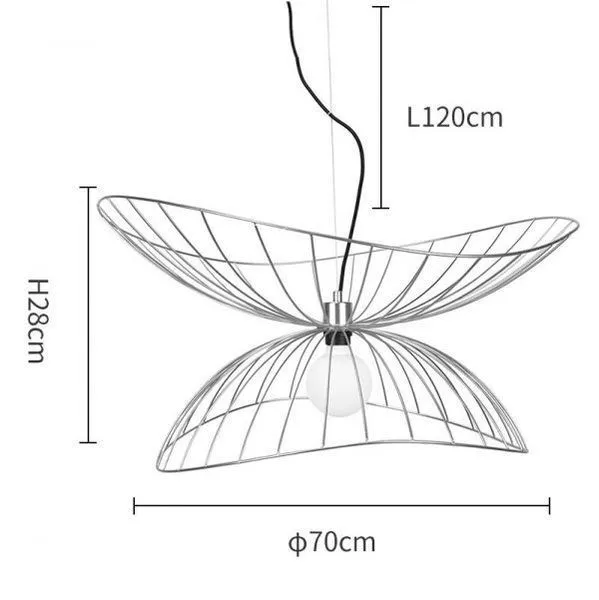 Ray metal pendant light