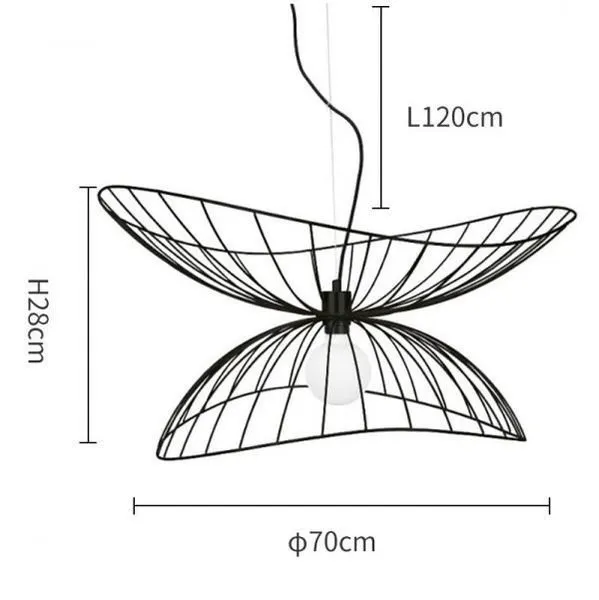 Ray metal pendant light
