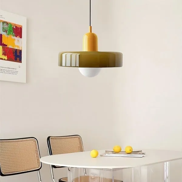 Morandi Disc Orb Glass Pendant Lamp S8