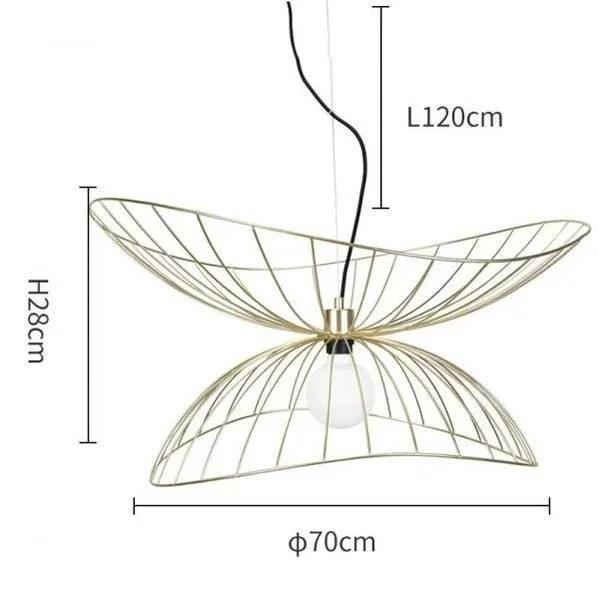 Ray metal pendant light