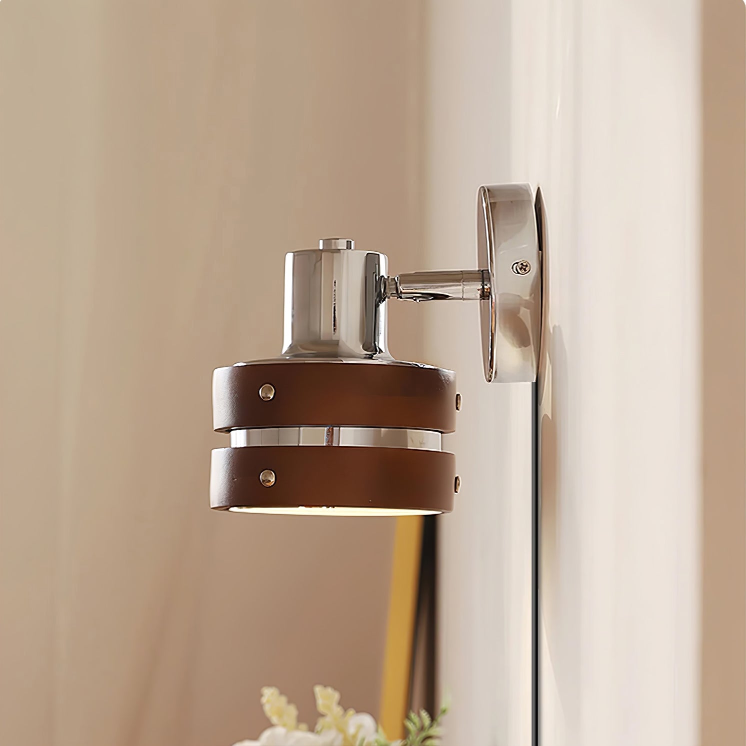 Karry Walnut Wood Plug-In Wall Light - product image 4