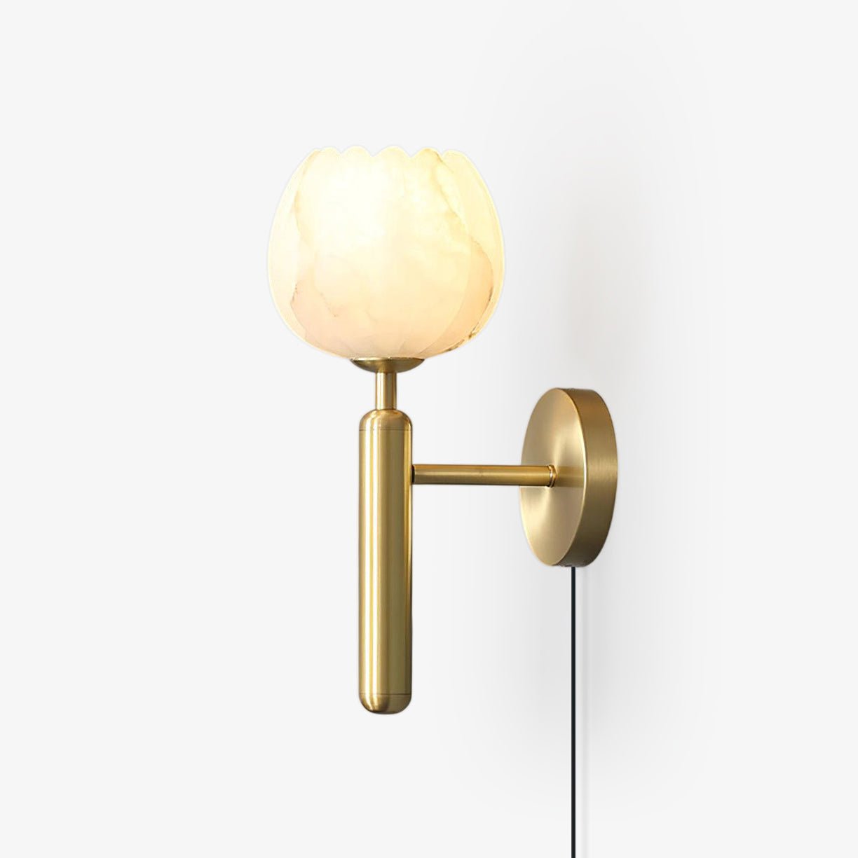 Mian Alabaster Plug-In Wall Light with Inline Switch - product image 1
