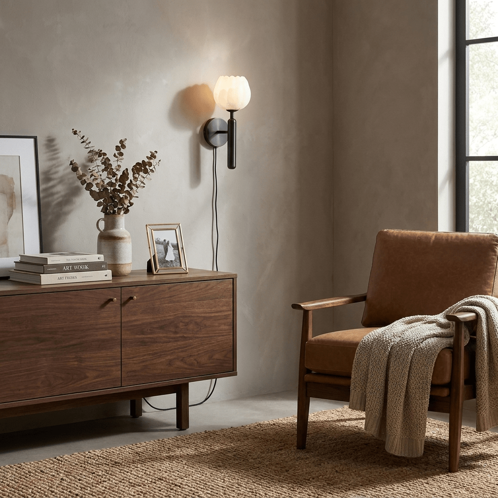 Mian Alabaster Plug-In Wall Light with Inline Switch - product image 4