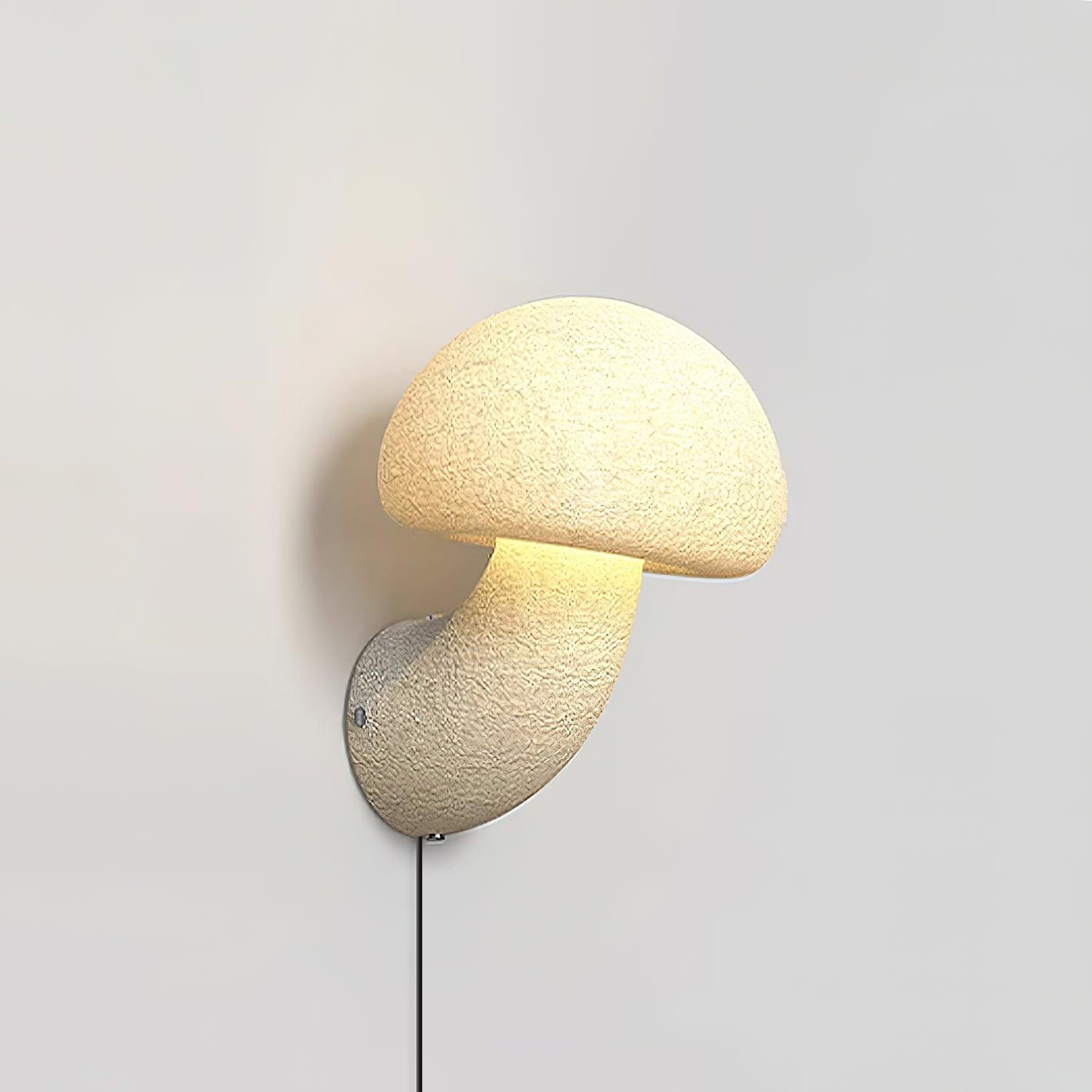 Mushroom Resin Plug-In Wall Light with Inline Switch - product image 5