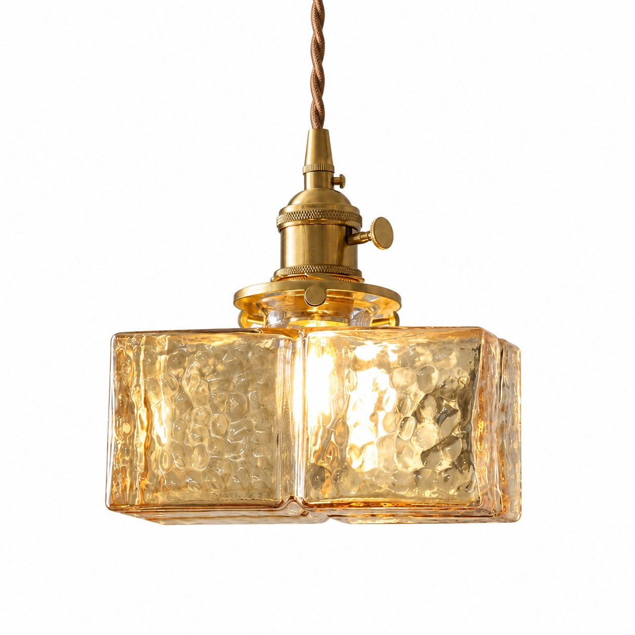 Medium Amber Sugar Cube, Includes 4W Tip Bulb