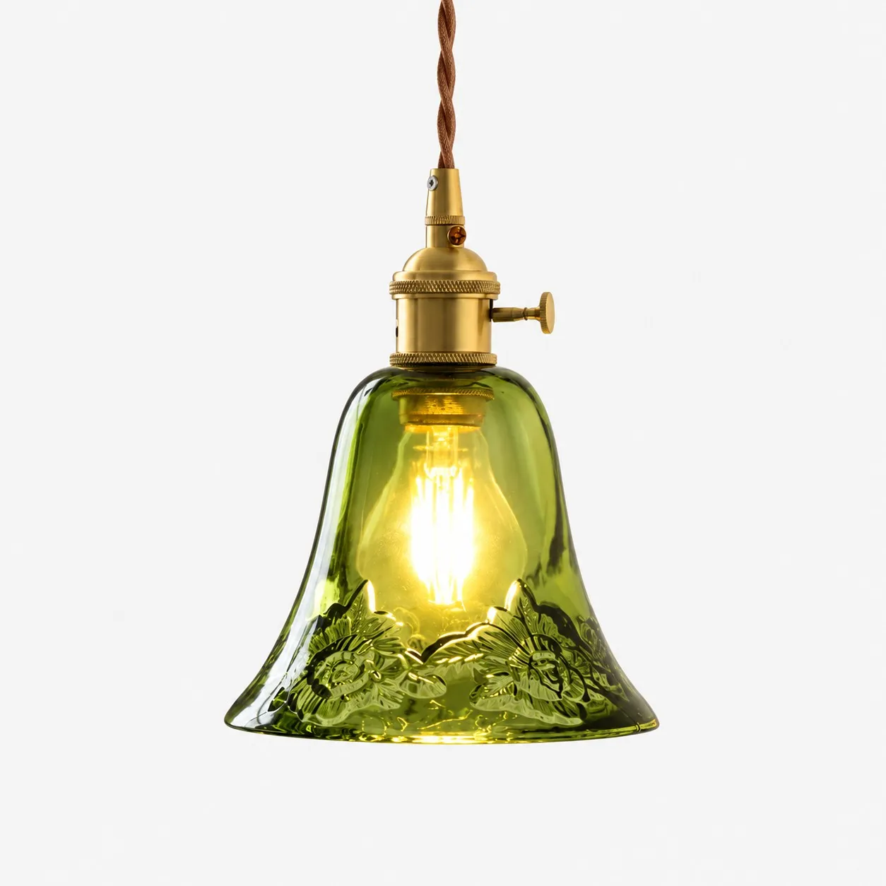 Green Vase glass pendant light