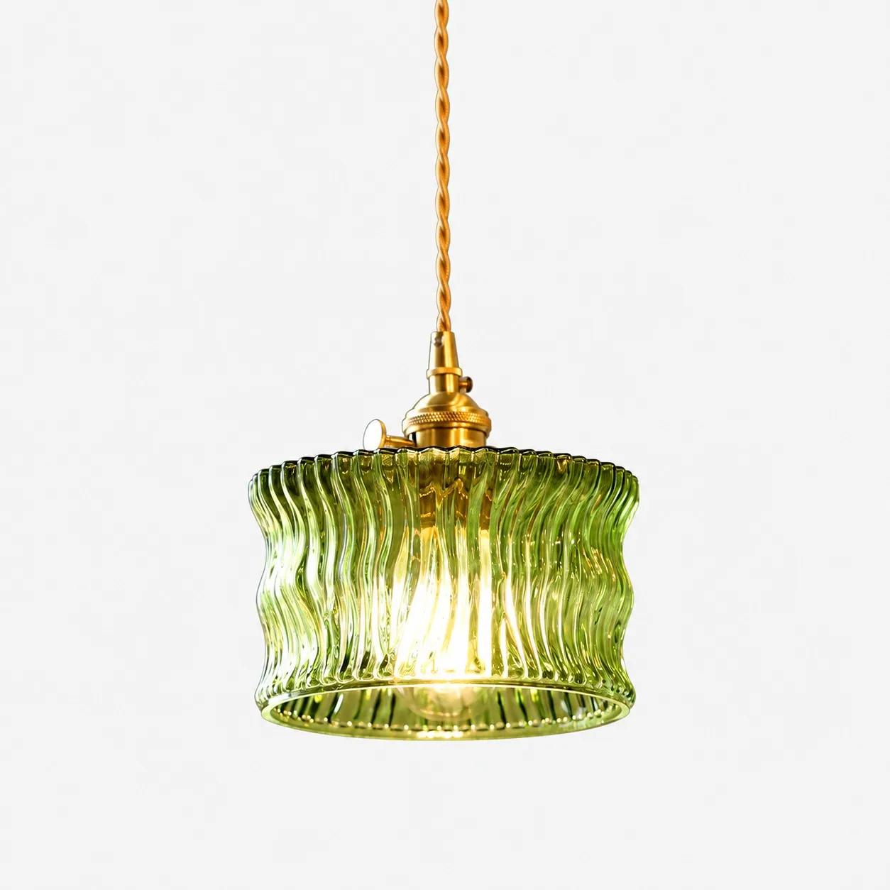 Green Willow glass pendant light