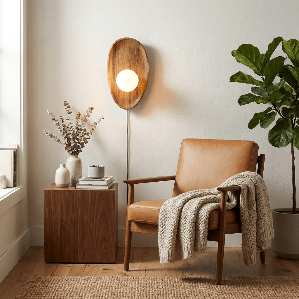 Eivor Wood Plug-In Wall Light - product image 3