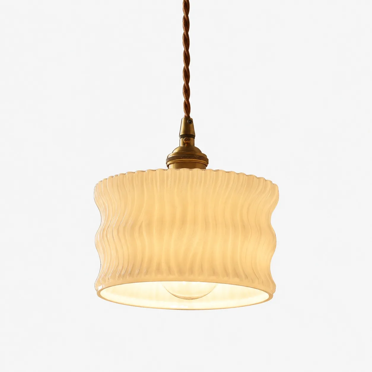 White Willow glass pendant light