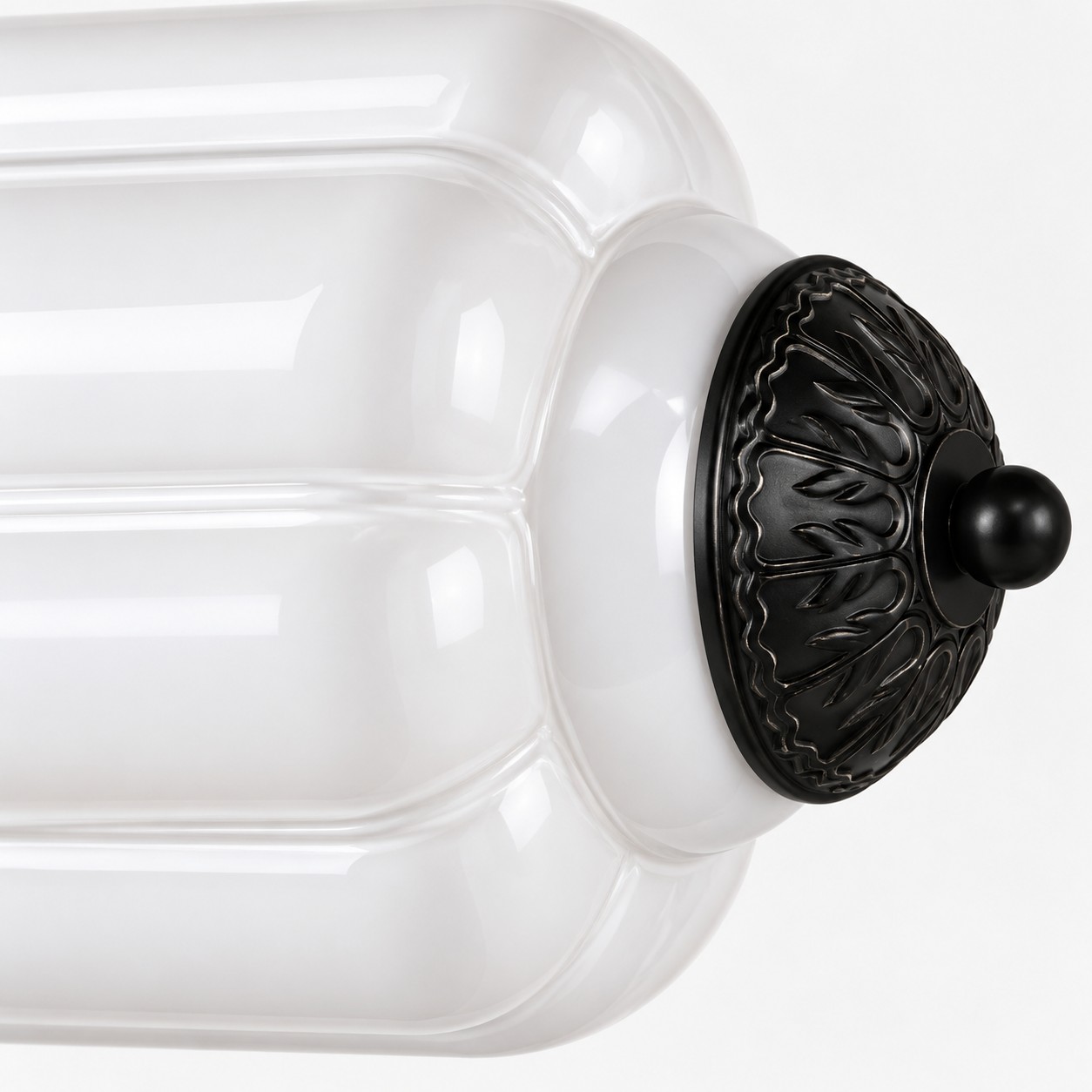Eloise fluted milk-glass plug-in wall sconce