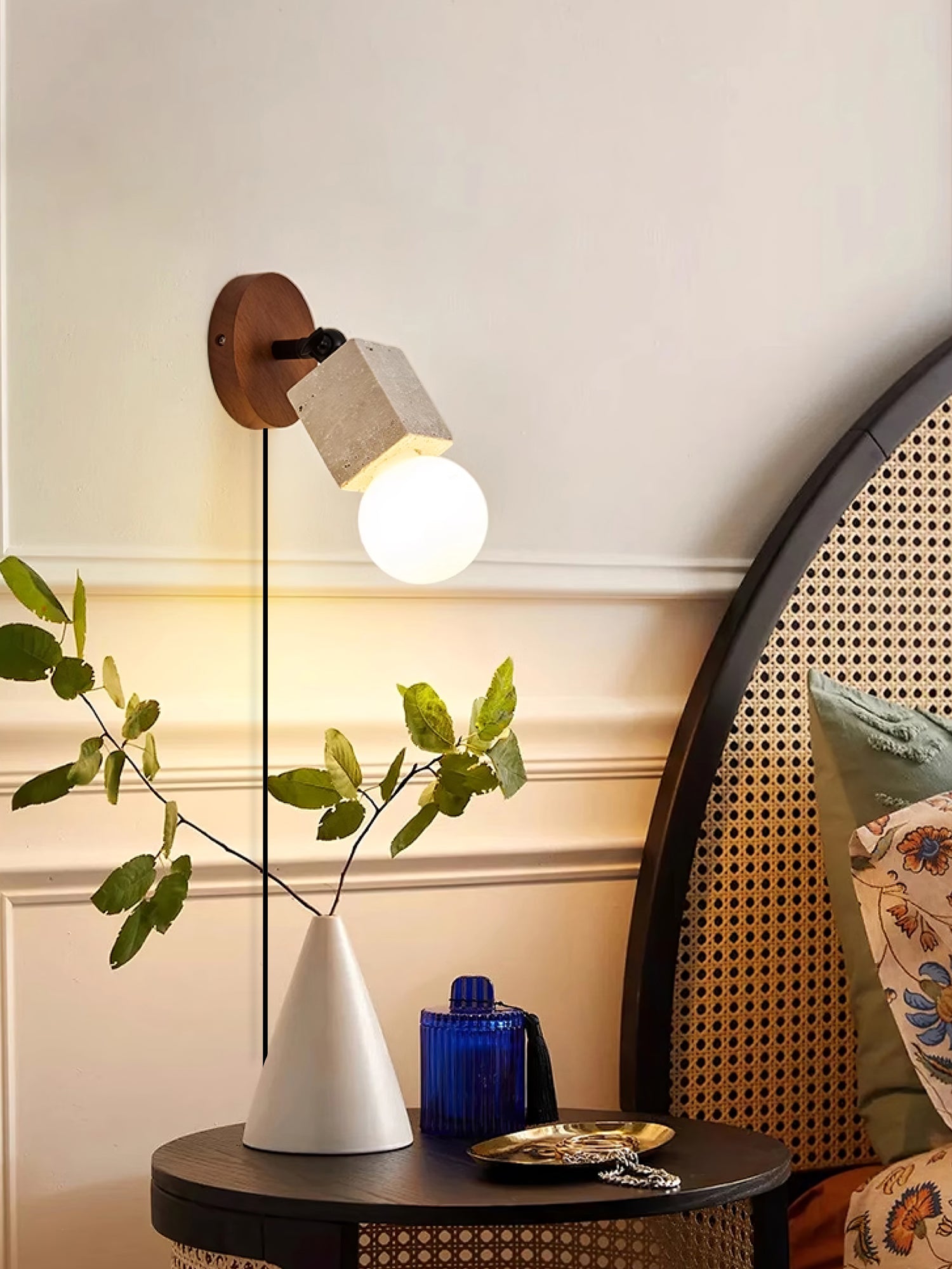 Versa Stone Directional Plug-In Wall Light with Inline Switch - product image 7