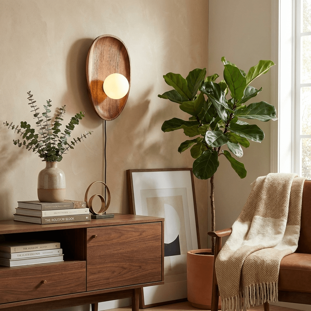Eivor Wood Plug-In Wall Light - product image 2